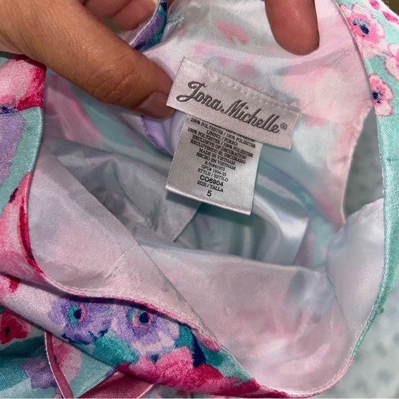 Jona Michelle Floral Dress in Pink and Purple - Picture 5 of 5